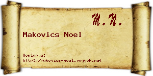 Makovics Noel névjegykártya